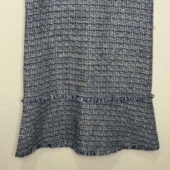 Lafayette 148 Dress Womens Petite Small Shift Tweed Fringe New Pockets - Picture 6 of 9